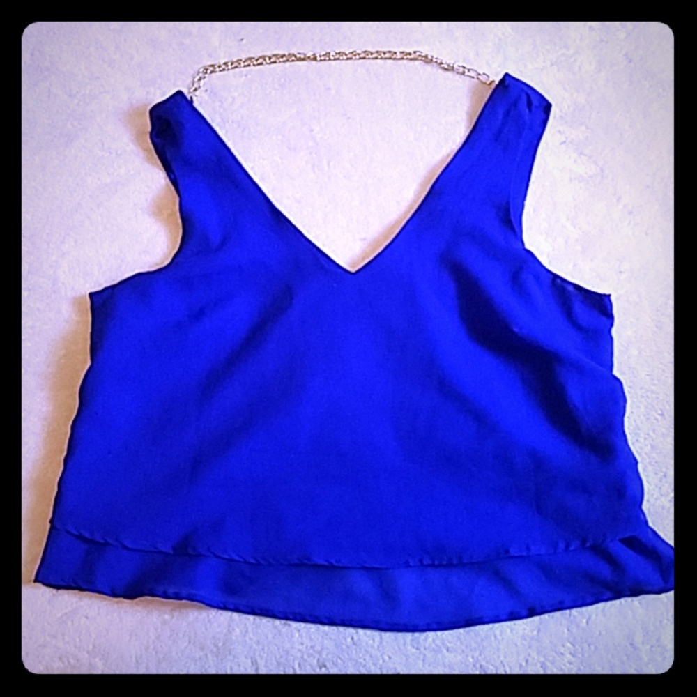 Blue crop top